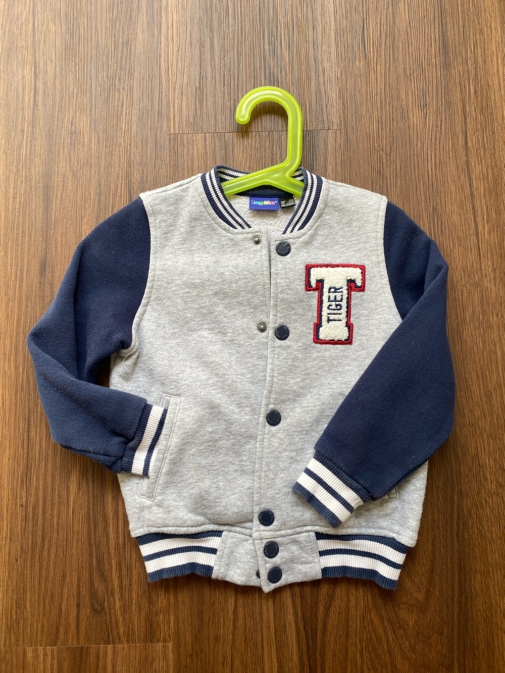 Lupilu | Cozy Grey & Navy Varsity Style Jacket
